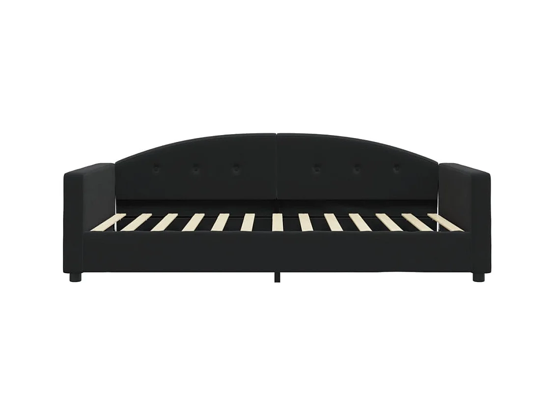 Slaapbank met matras 100x200 cm fluweel zwart NL57519