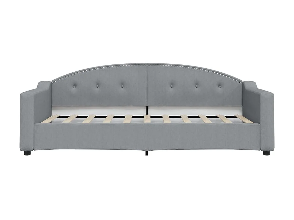 Tagesbett,Sofabett mit Matratze Hellgrau 90x190 cm Stoff -gkd56697