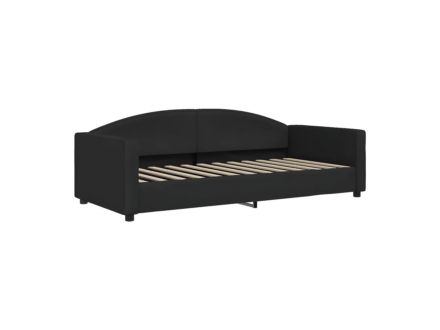 Slaapbank met matras 90x200 cm stof zwart NL22374