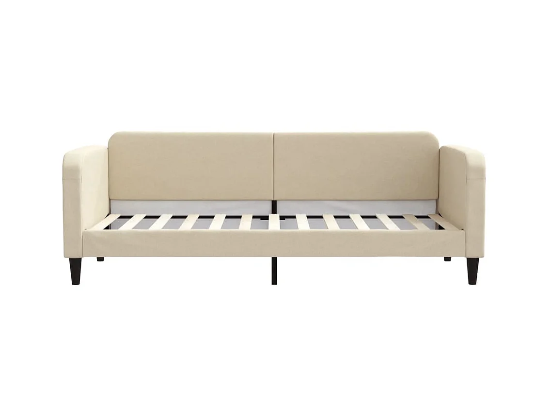 Sofá cama - 80x200 cm con colchón tela crema ES26291