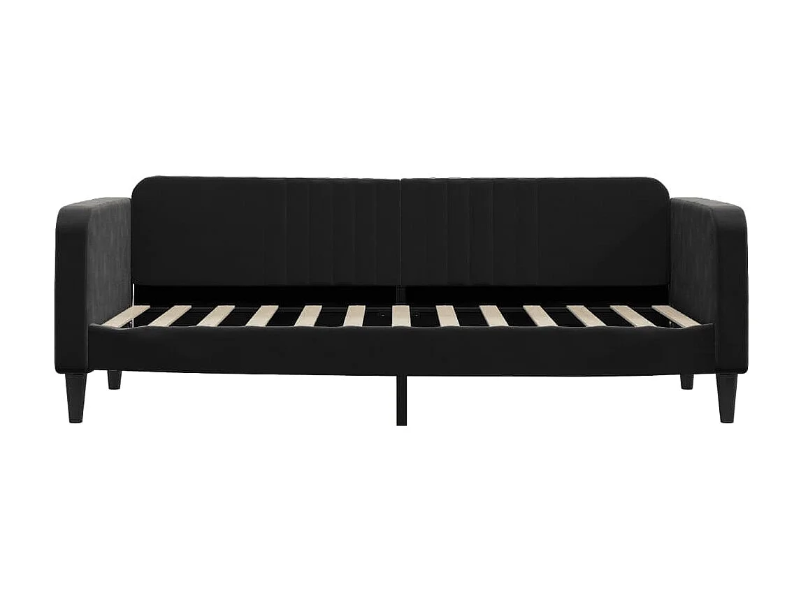 Lit - 80x200 cm avec matelas noir velours WVGQ6924
