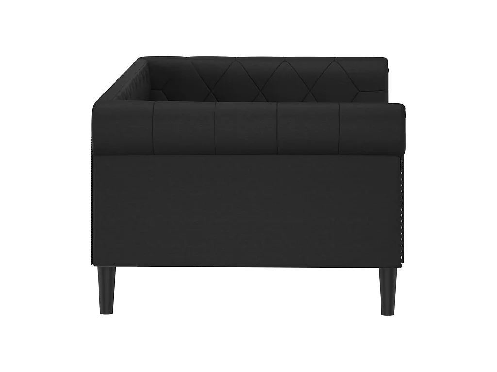 Cama 90x190 cm couro artificial preto PT937419