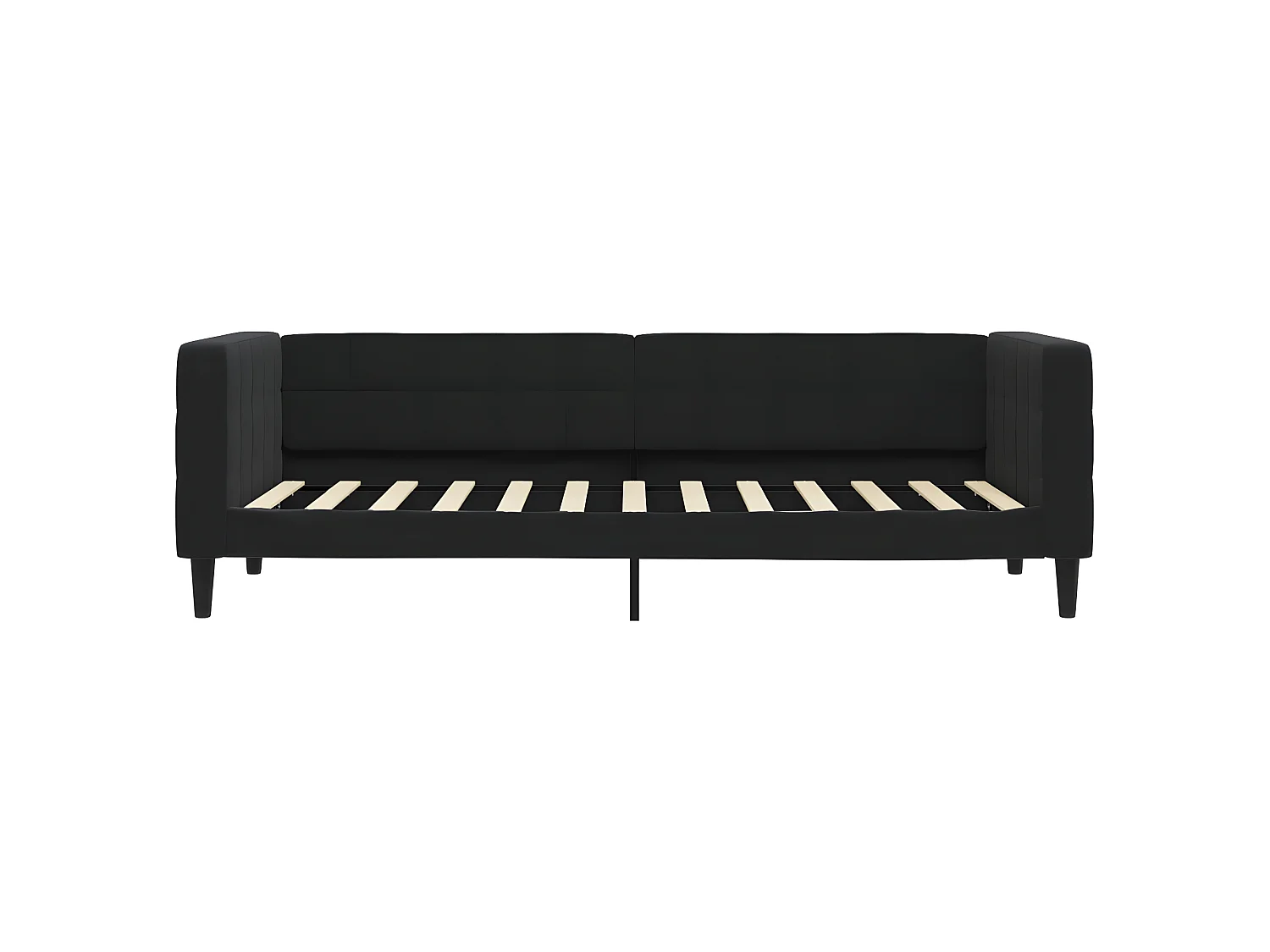 Lit - 80x200 cm avec matelas noir velours WVGQ2163