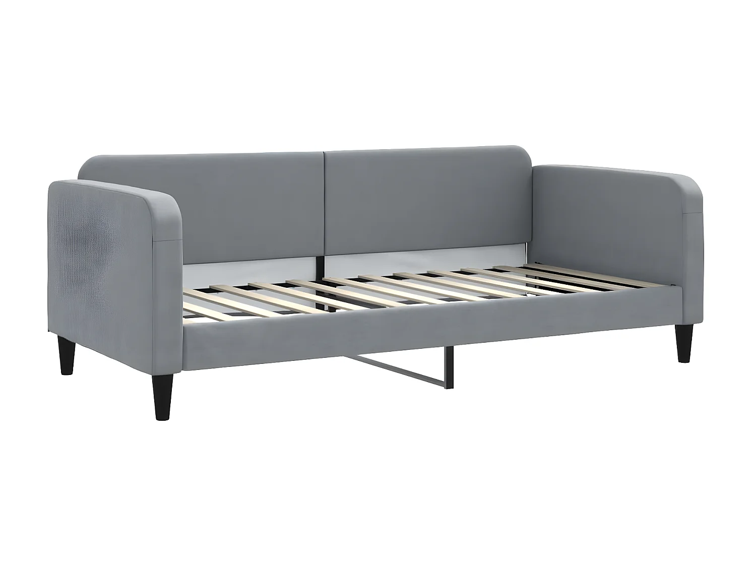 Slaapbank met matras 90x200 cm stof lichtgrijs NL10119