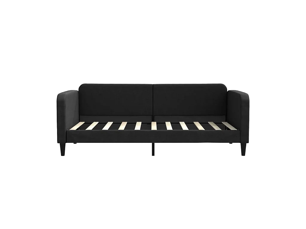 Tagesbett,Sofabett mit Matratze Schwarz 90x190 cm Stoff -gkd96762