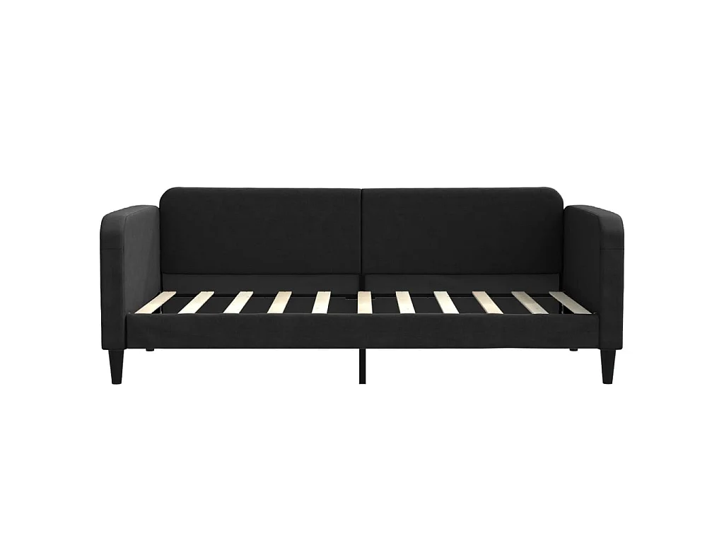 Tagesbett,Sofabett mit Matratze Schwarz 90x190 cm Stoff -gkd96762