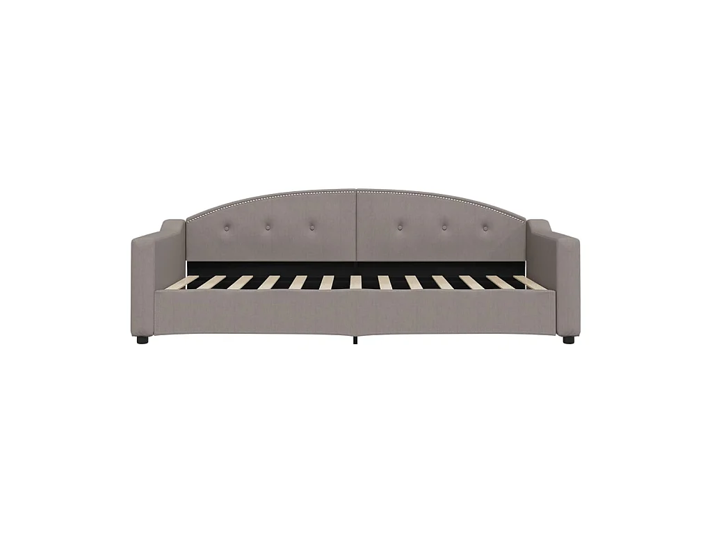 Lit - 90x200 cm avec matelas taupe tissu WVGQ4949