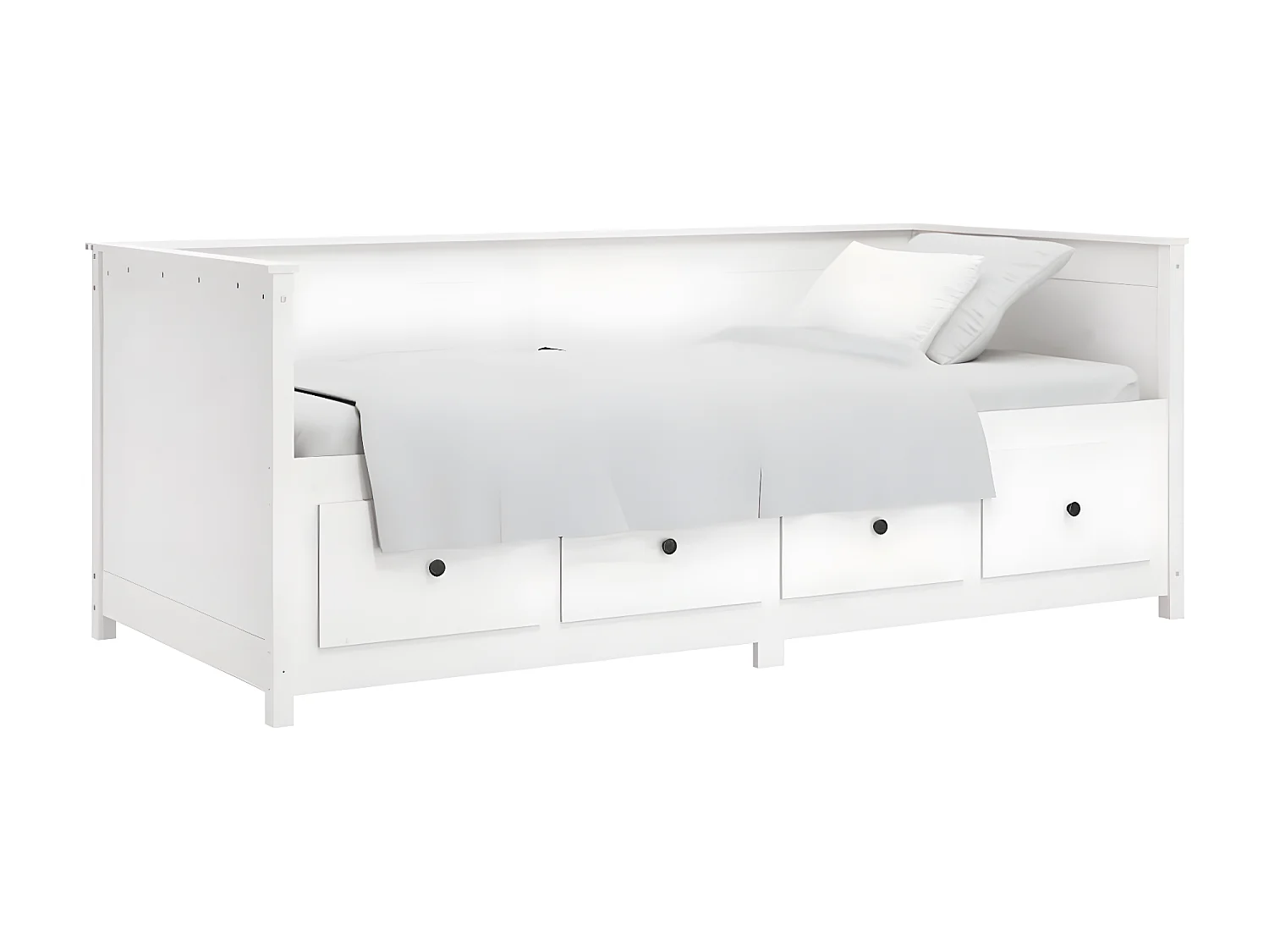 Lit - 90x200 cm Blanc Bois de pin massif WVGQ3281