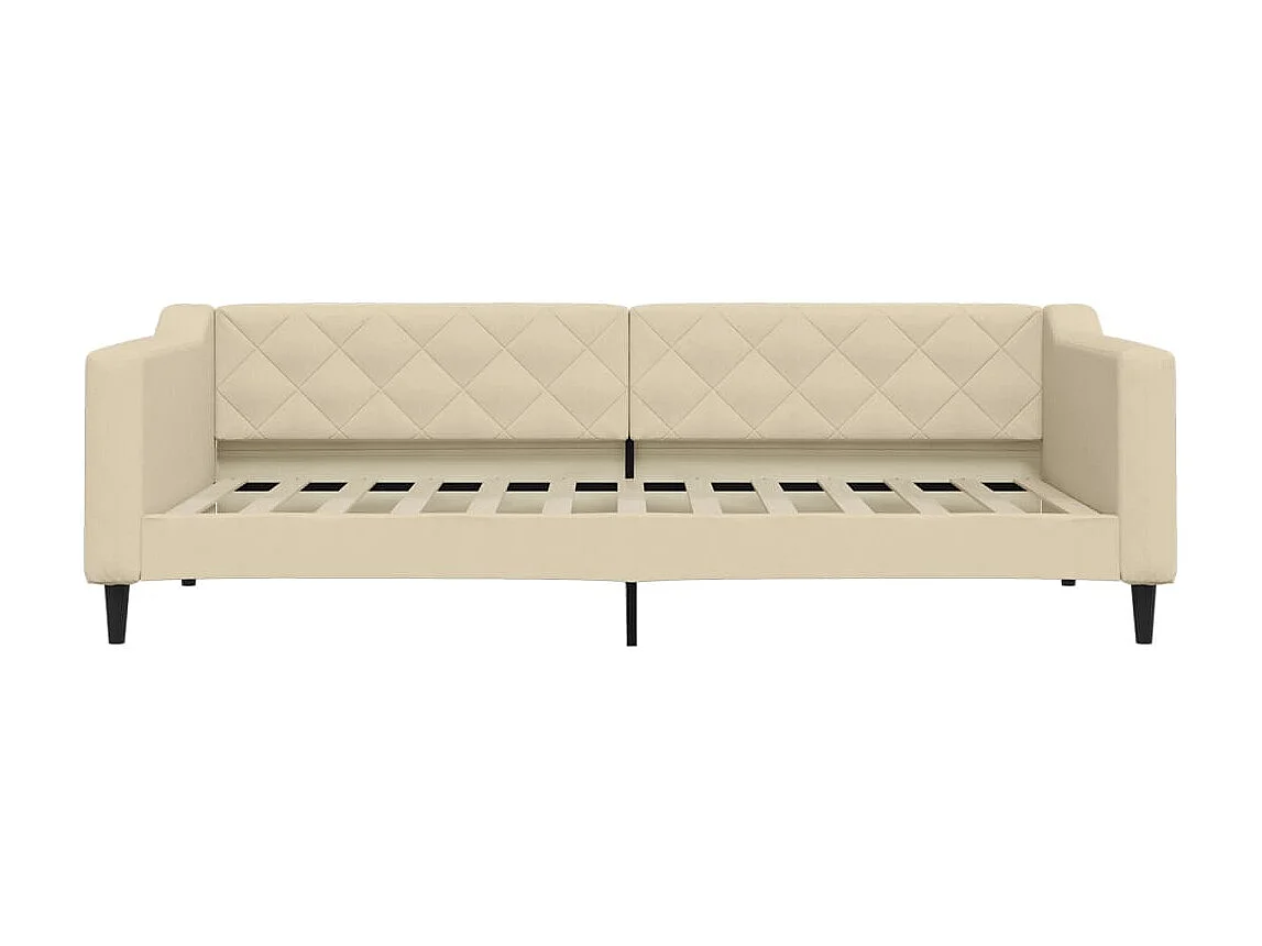 Sofá-cama com colchão 90x200 cm tecido cor creme PT700455