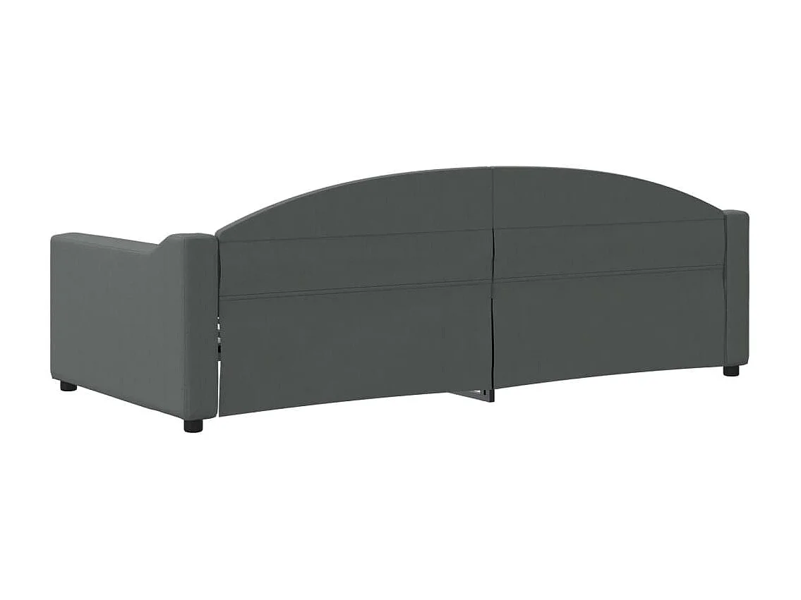 Lit - 90x200 cm gris foncé tissu WVGQ9961