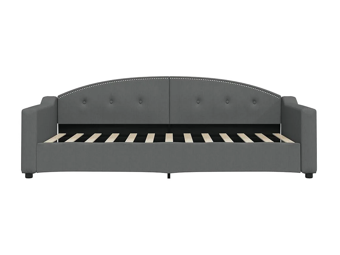 Lit - 90x200 cm gris foncé tissu WVGQ9961