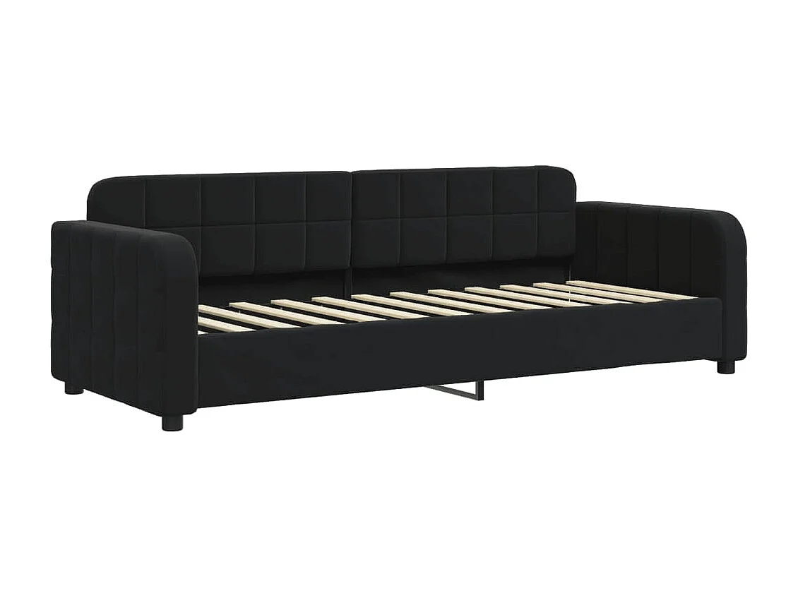 Sofá-cama 80x200 cm com colchão veludo preto PT511064