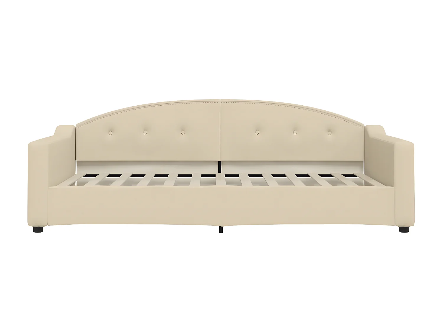 Cama com colchão 100x200 cm tecido cor creme PT482136