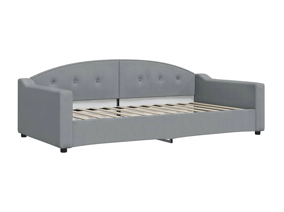 Sofá-cama 100x200 cm com colchão tecido cinzento-claro PT413742