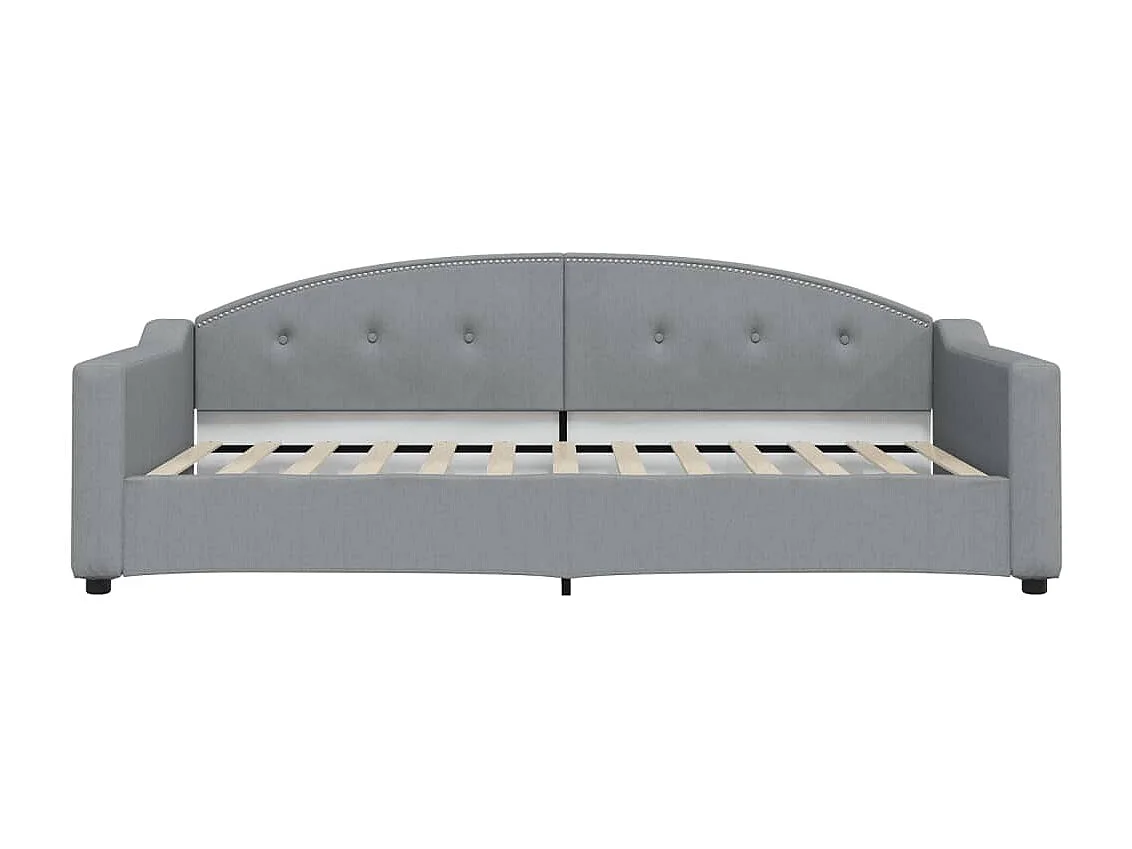 Lit - 100x200 cm avec matelas gris clair tissu WVGQ7879