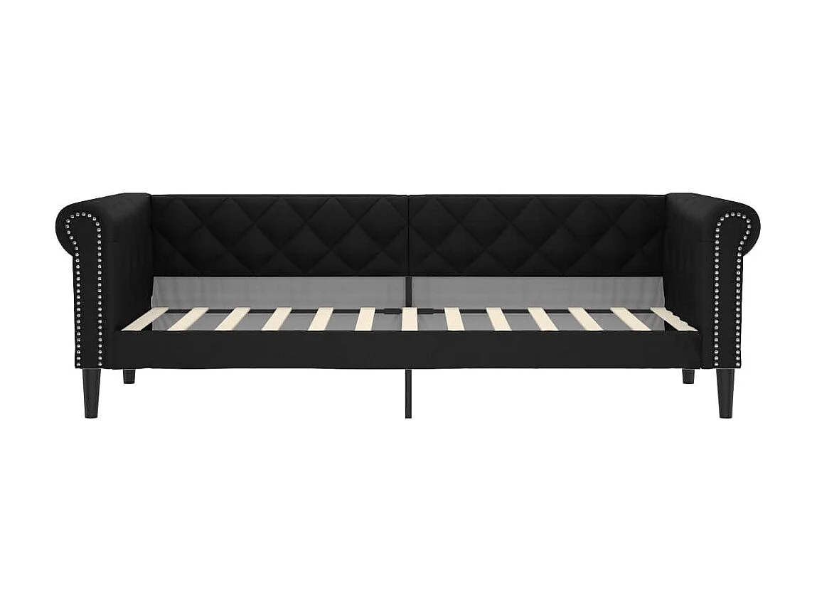 Lit - 90x200 cm noir similicuir WVGQ6112