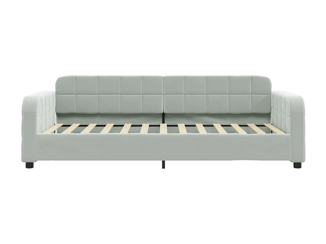 Sofá cama - 80x200 cm con colchón terciopelo gris claro ES43519
