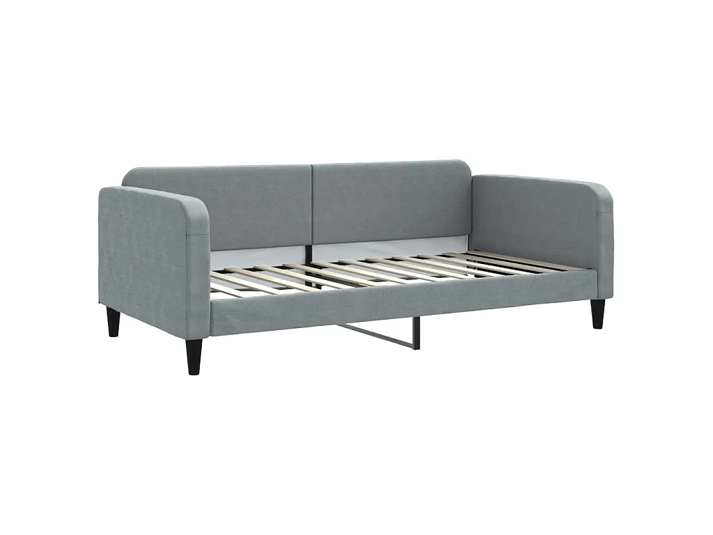 Lit - 100x200 cm avec matelas gris clair tissu WVGQ8317