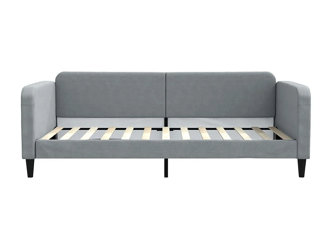 Lit - 100x200 cm avec matelas gris clair tissu WVGQ8317