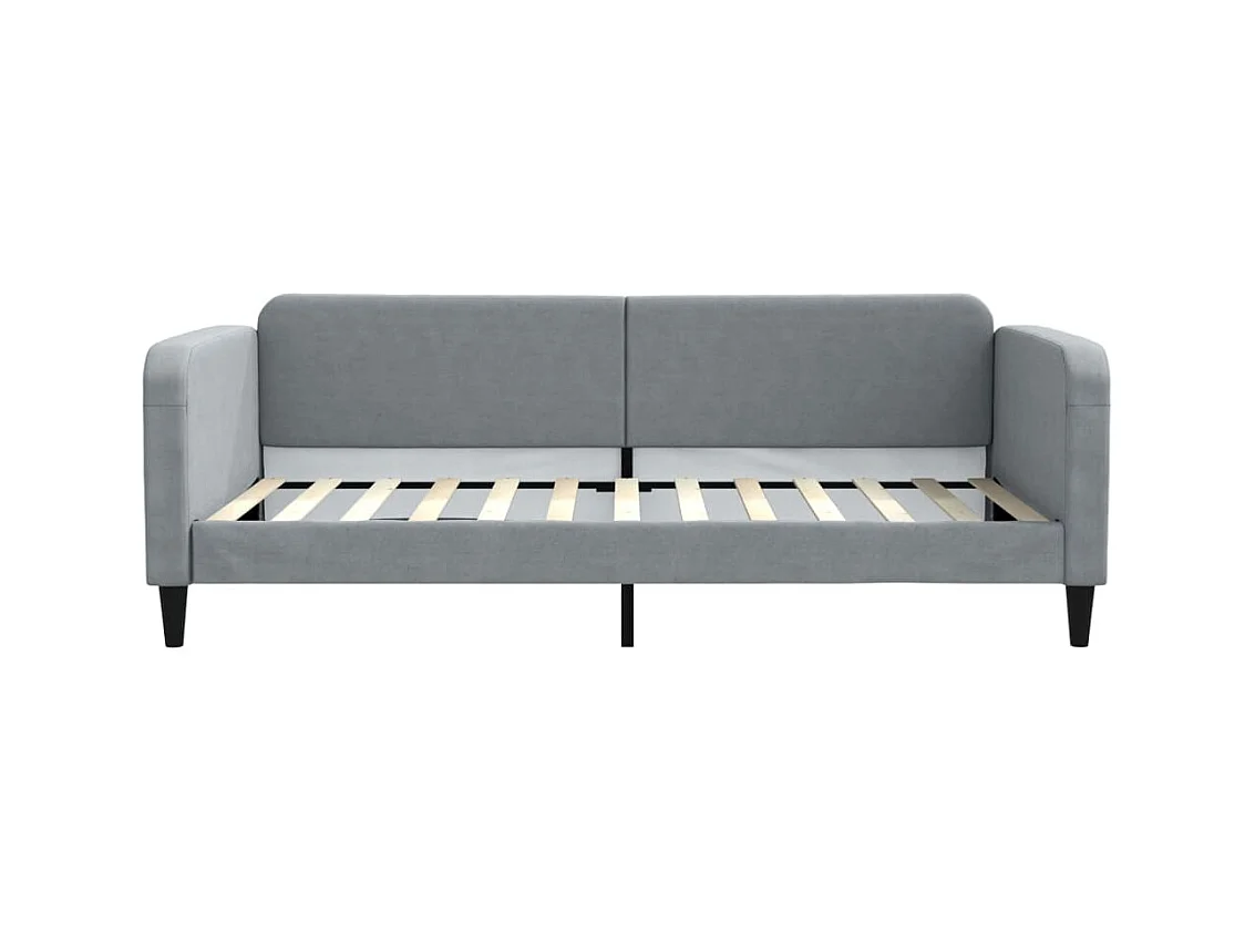 Tagesbett,Sofabett mit Matratze Hellgrau 100x200 cm Stoff -gkd38434