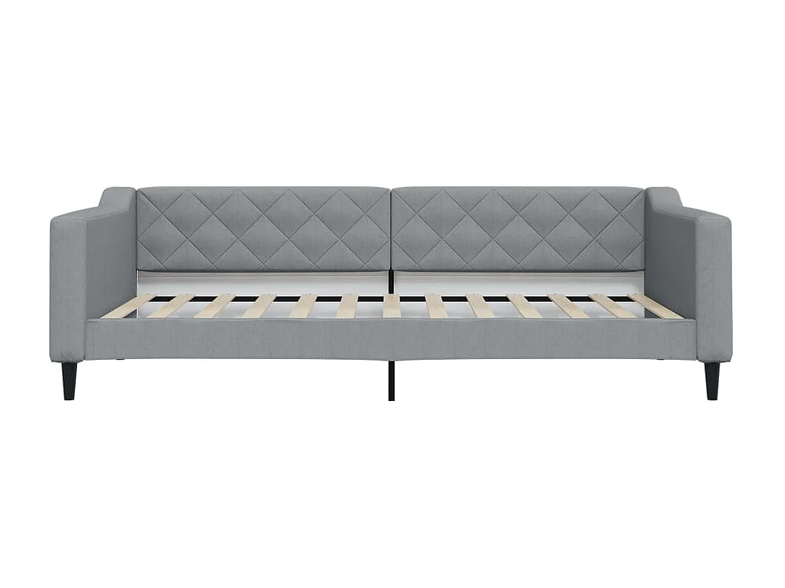 Tagesbett,Sofabett mit Matratze Hellgrau 100x200 cm Stoff -gkd91348