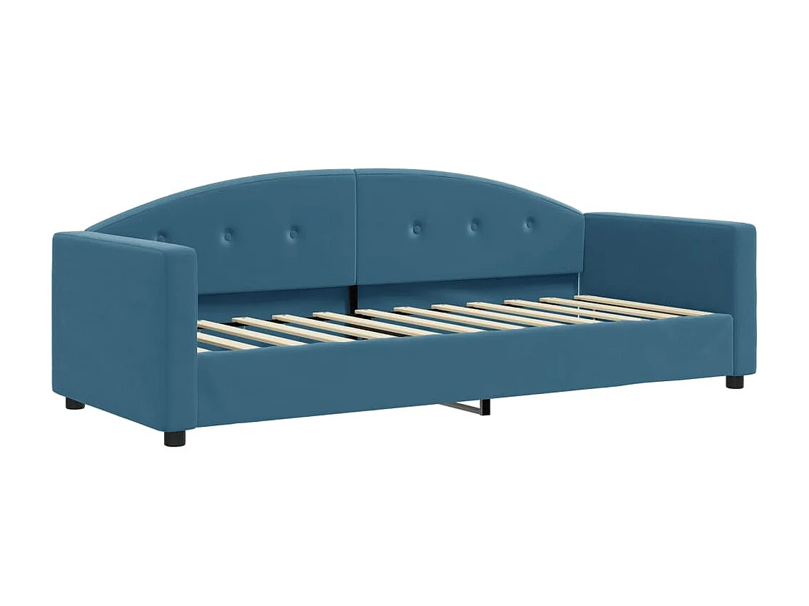Tagesbett,Sofabett mit Matratze Blau 80x200 cm Samt -gkd19414