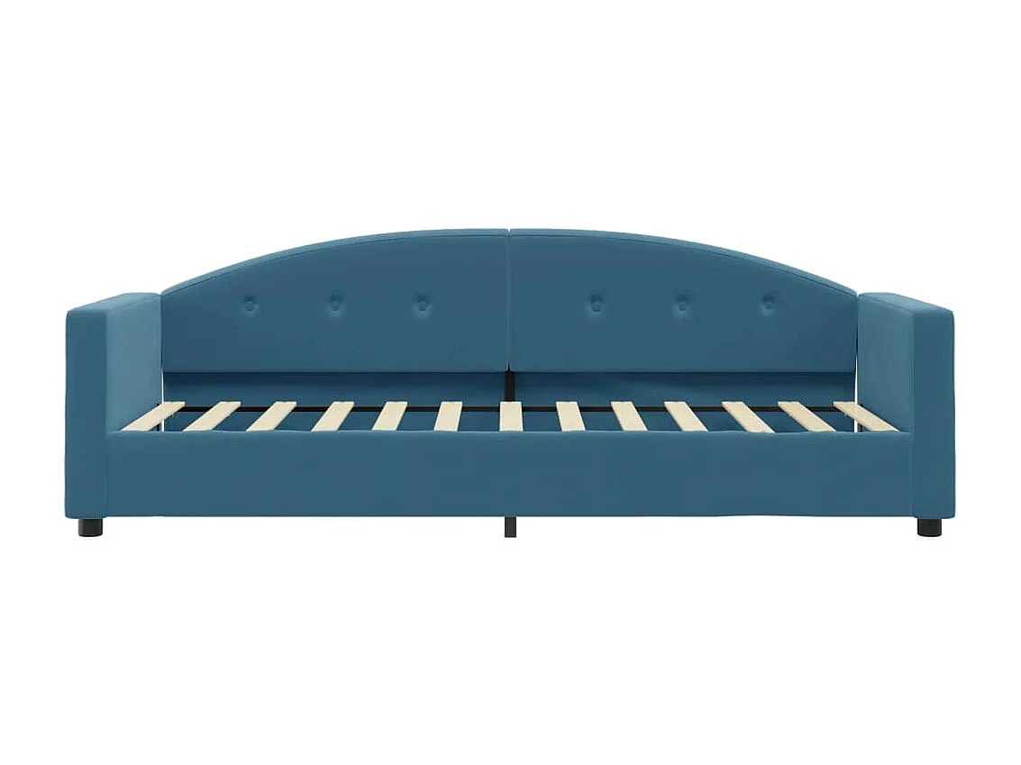 Sofá cama - 80x200 cm con colchón terciopelo azul ES45361
