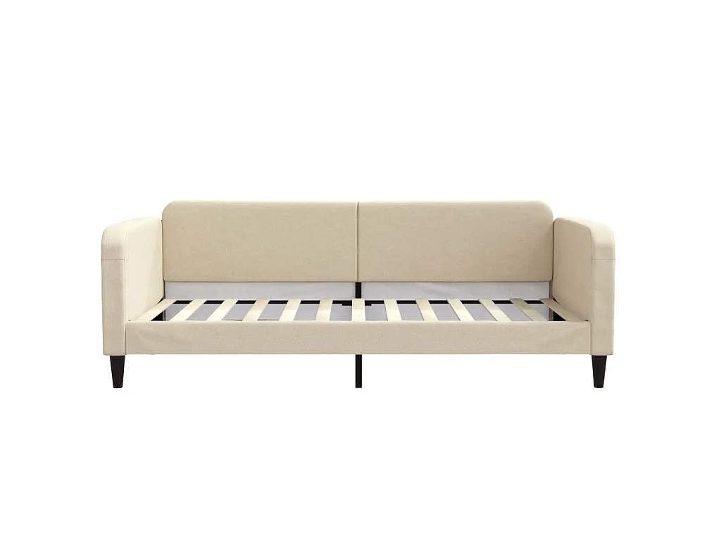 Lit - 100x200 cm avec matelas crème tissu WVGQ7280