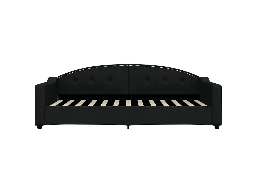 Tagesbett,Sofabett mit Matratze Schwarz 90x200 cm Stoff -gkd27900
