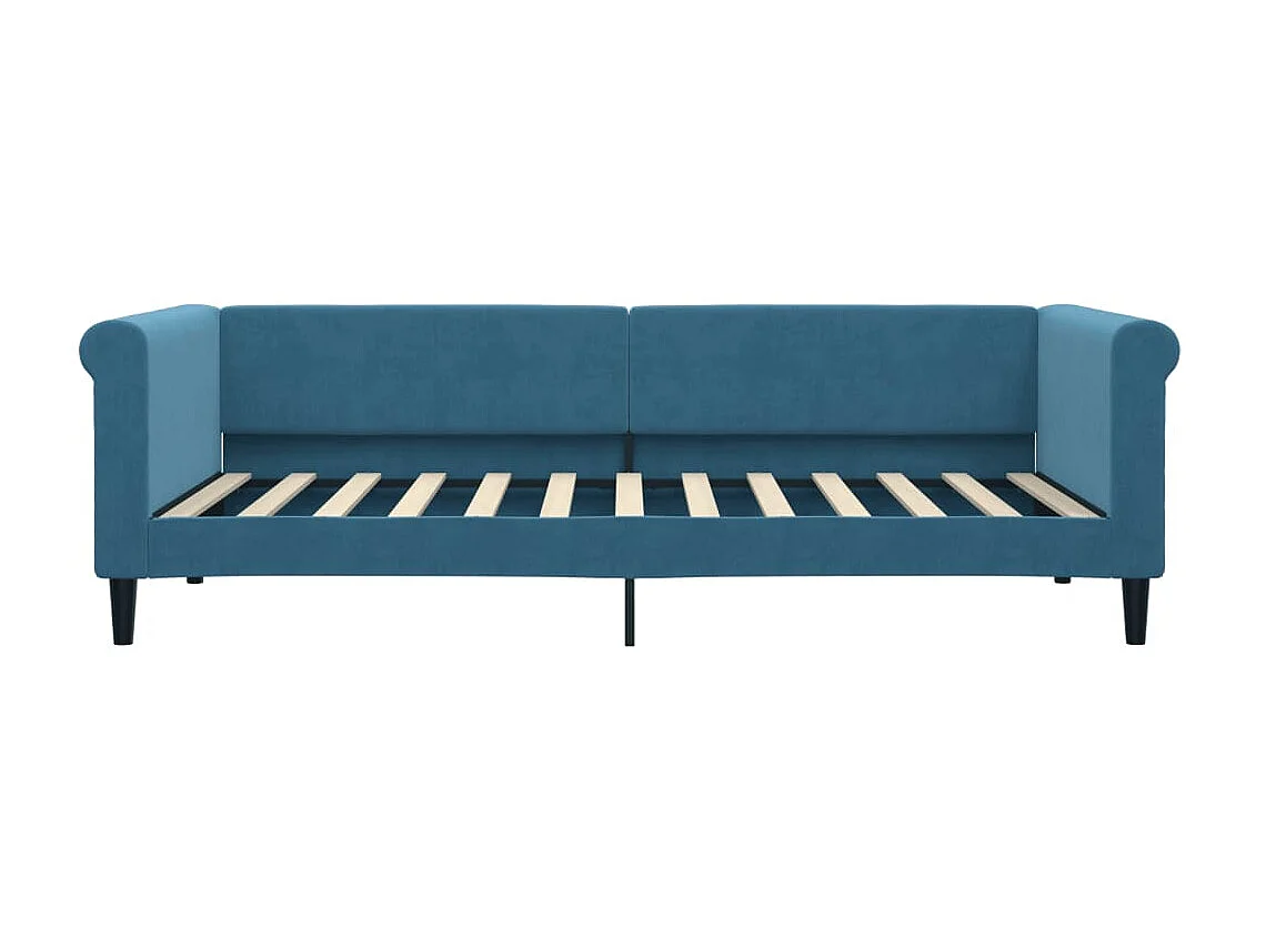 Tagesbett,Sofabett mit Matratze Blau 90x200 cm Samt -gkd77854