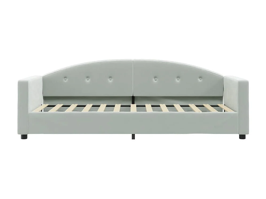 Sofá-cama 80x200 cm com colchão veludo cinzento-claro PT462969