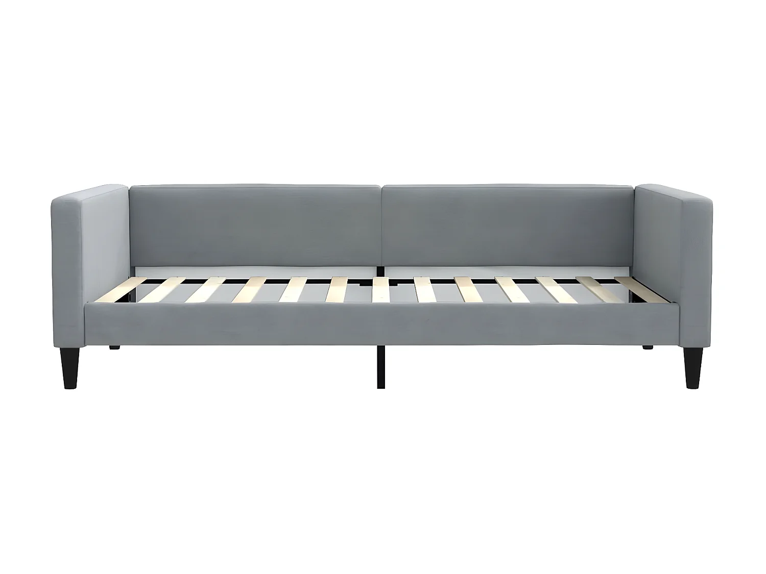 Lit - 100x200 cm avec matelas gris clair tissu WVGQ5653