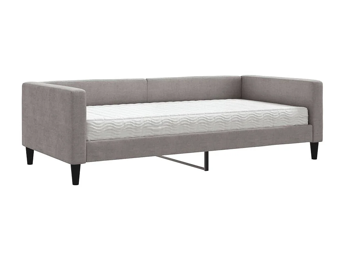 Tagesbett,Sofabett mit Matratze Taupe 100x200 cm Stoff -gkd61971