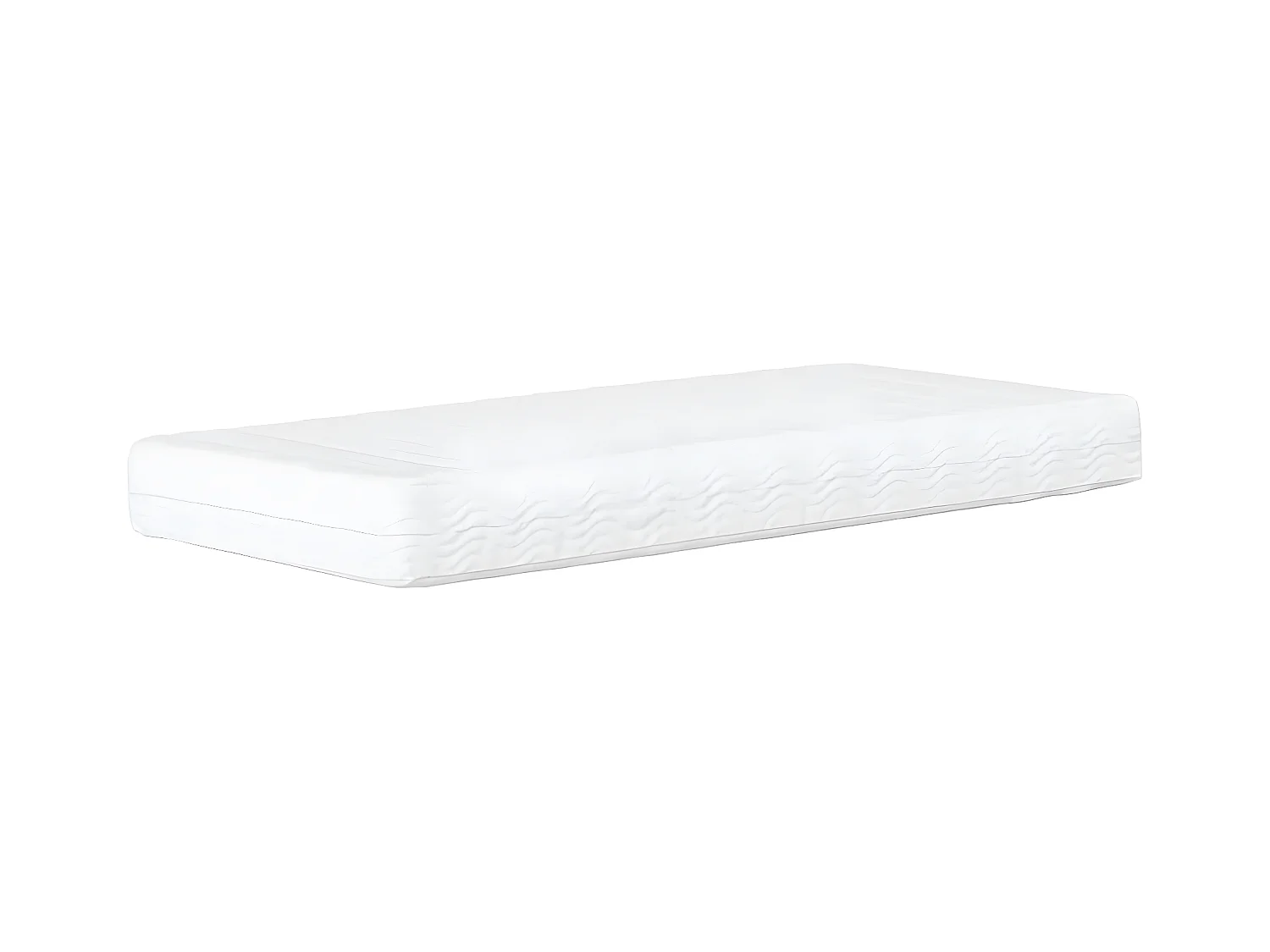 Lit - 90x200 cm avec matelas crème tissu WVGQ4282