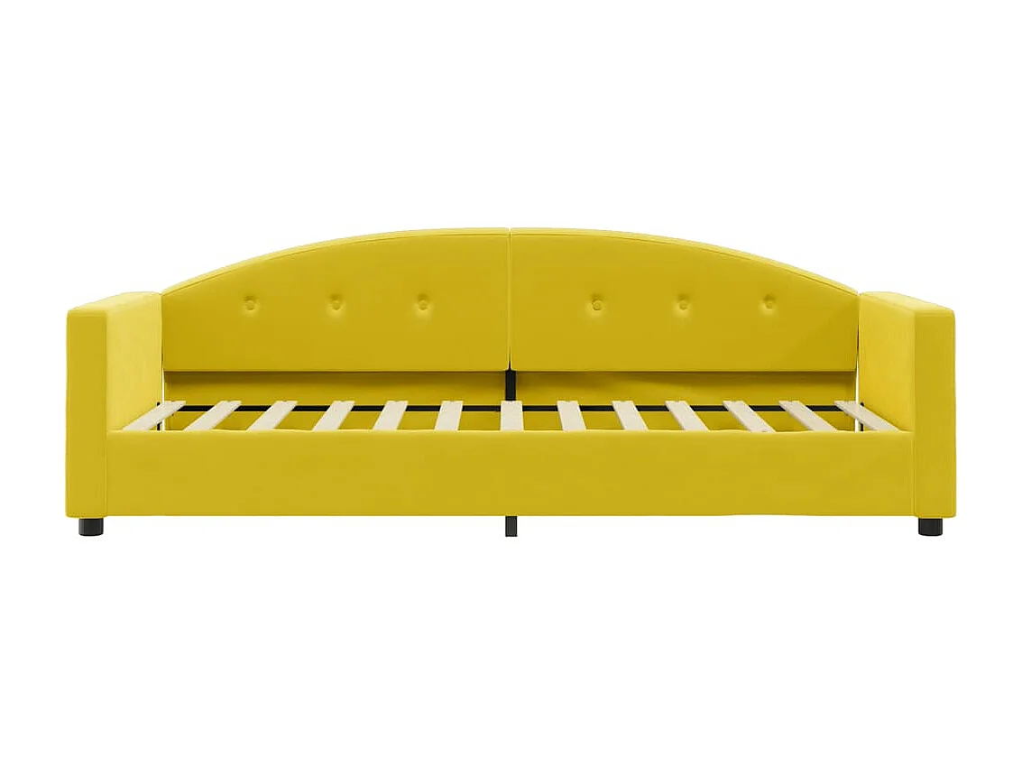 Cama com colchão 80x200 cm veludo amarelo PT249350
