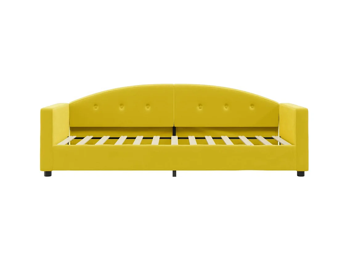 Tagesbett,Sofabett mit Matratze Gelb 80x200 cm Samt -gkd44098