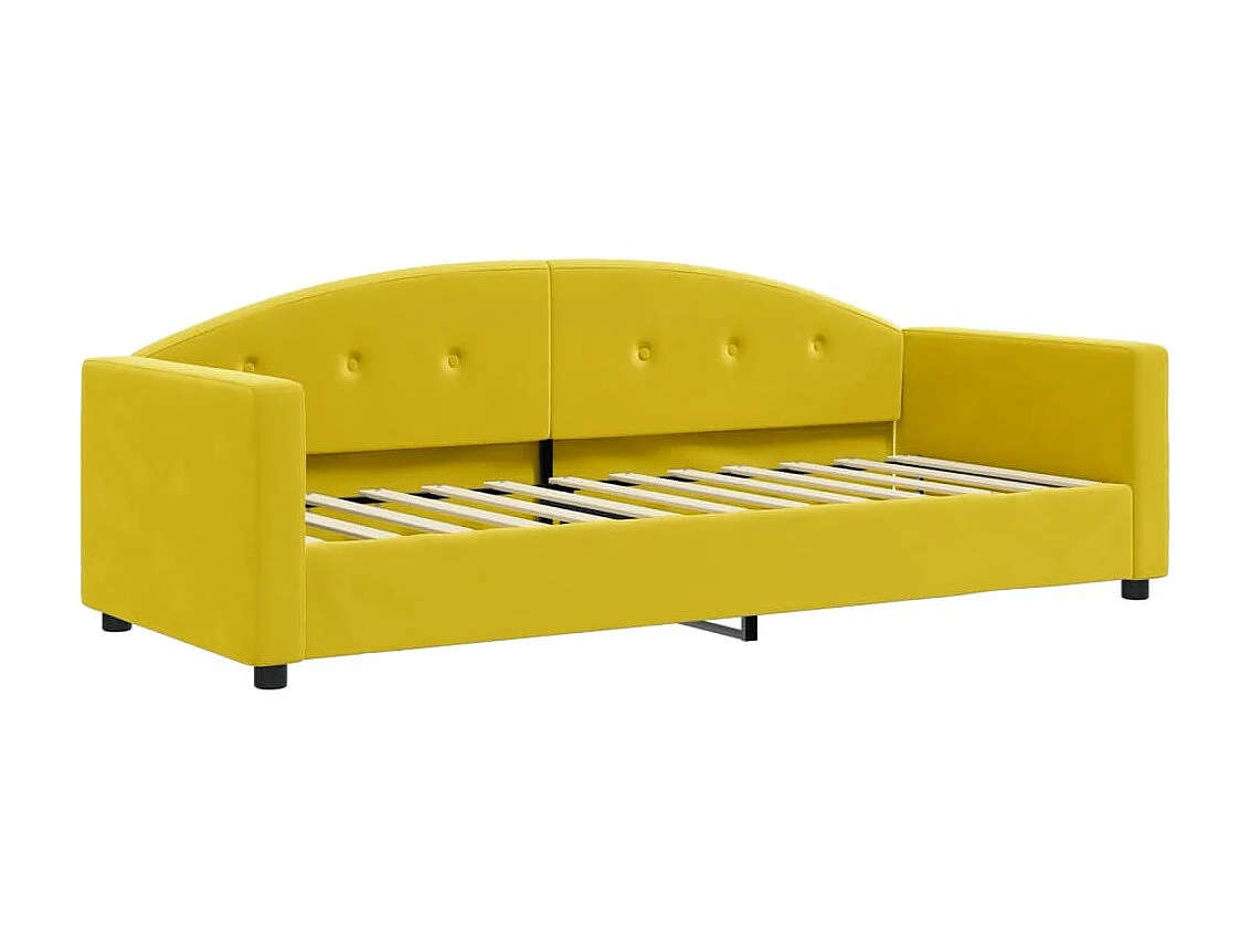 Slaapbank met matras 80x200 cm fluweel geel NL66791