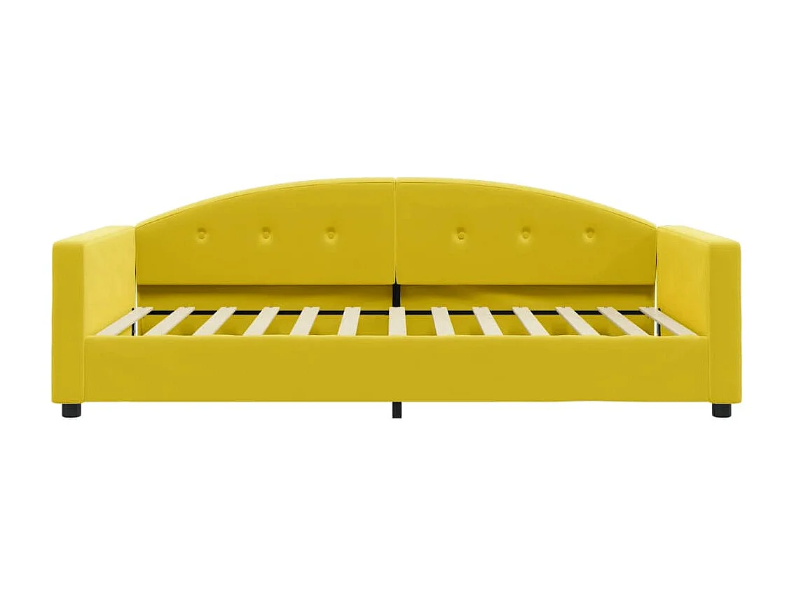 Sofá cama - 100x200 cm con colchón terciopelo amarillo ES58913