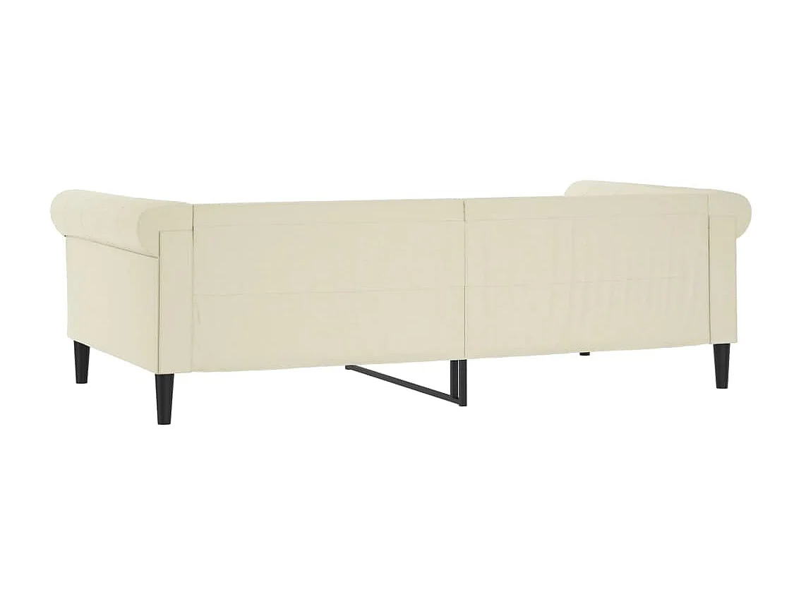 Lit - 100x200 cm crème similicuir WVGQ6129