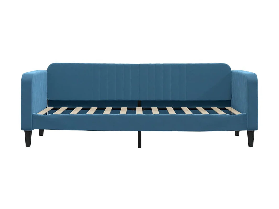 Sofá-cama 80x200 cm com colchão veludo azul PT609867