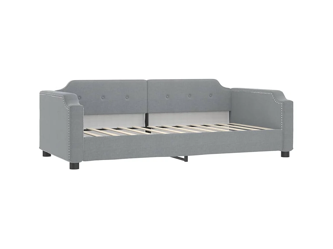 Slaapbank met matras 90x190 cm stof lichtgrijs NL11394