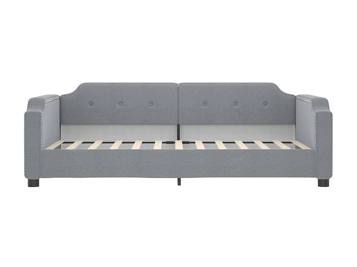 Slaapbank met matras 90x190 cm stof lichtgrijs NL11394