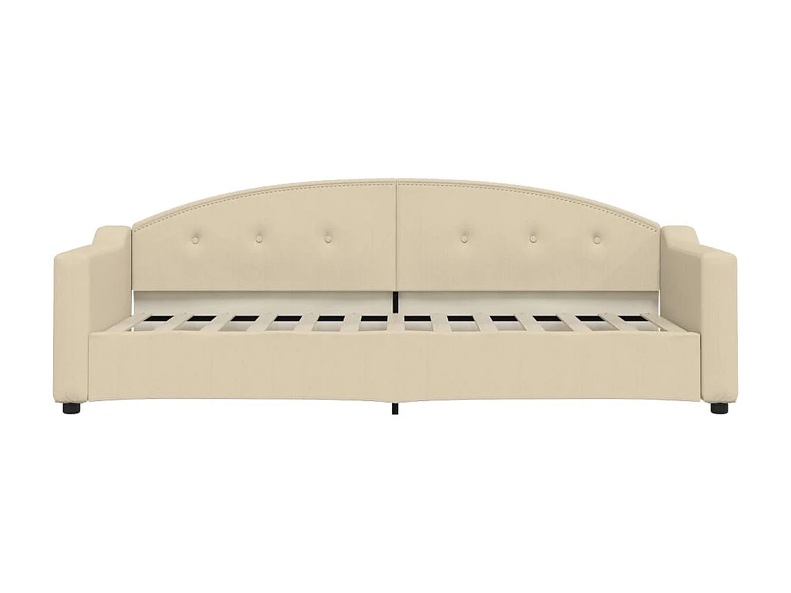 Cama com colchão 80x200 cm tecido cor creme PT766879