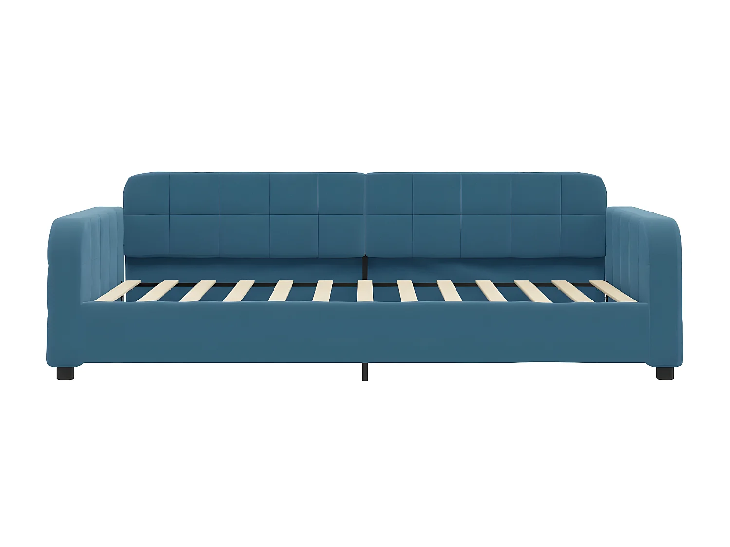 Sofá cama - 80x200 cm con colchón terciopelo azul ES98762