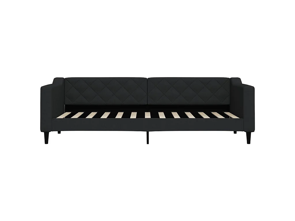 Sofá-cama 80x200 cm com colchão tecido preto PT643136