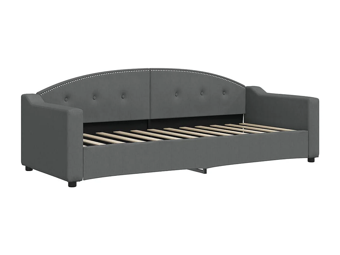 Sofá-cama 80x200 cm com colchão tecido cinzento-escuro PT903510