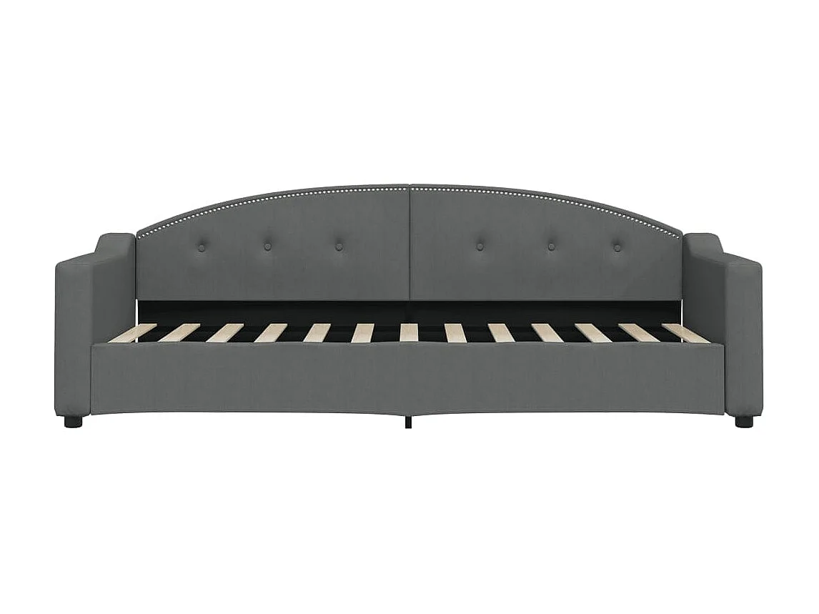 Sofá-cama 80x200 cm com colchão tecido cinzento-escuro PT903510