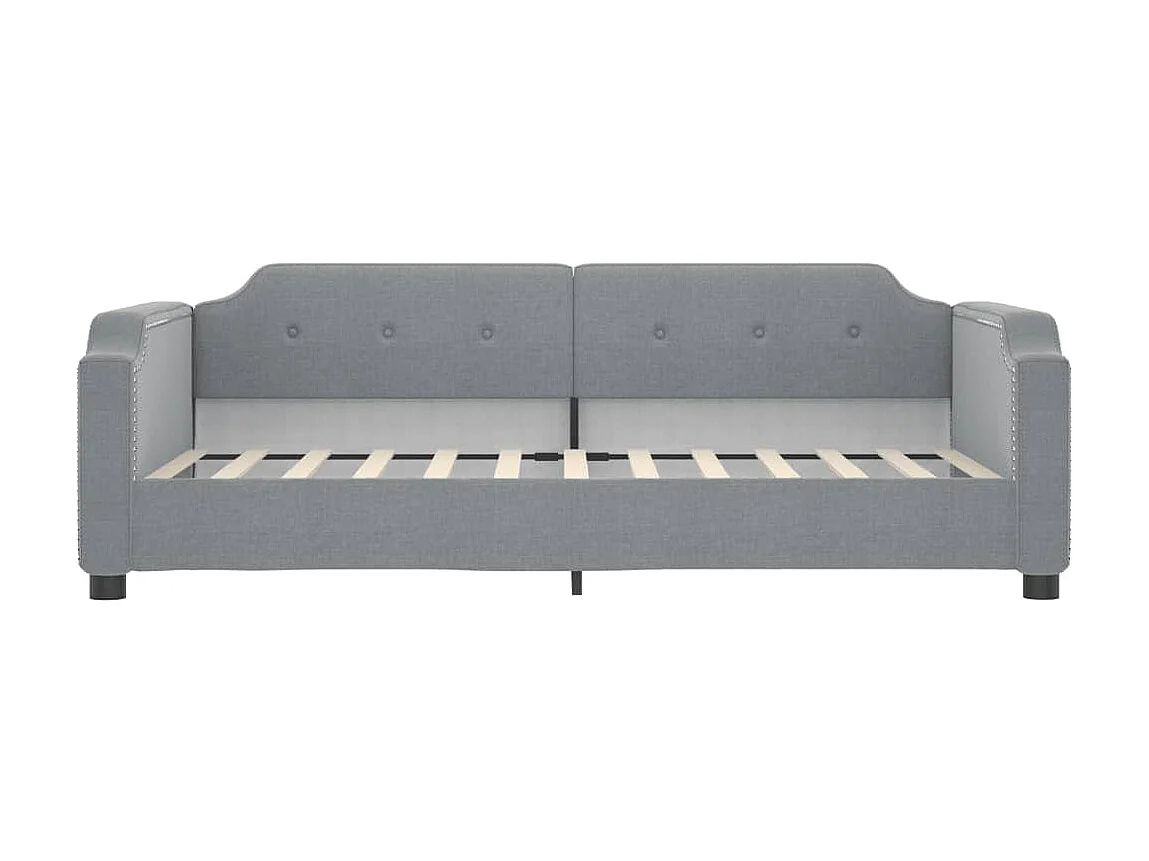 Lit - 100x200 cm avec matelas gris clair tissu WVGQ4595