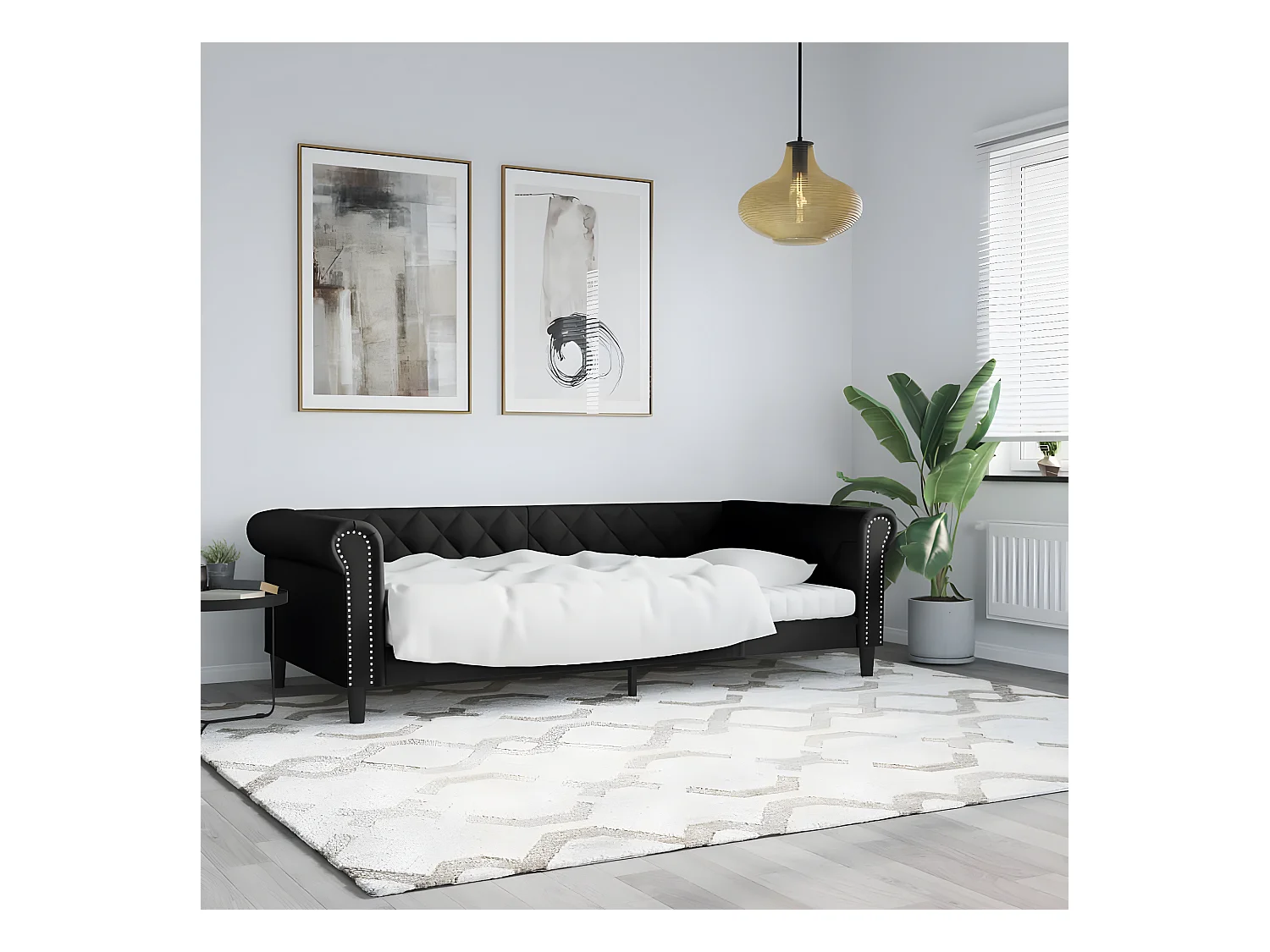 Lit - 80x200 cm noir similicuir WVGQ1270