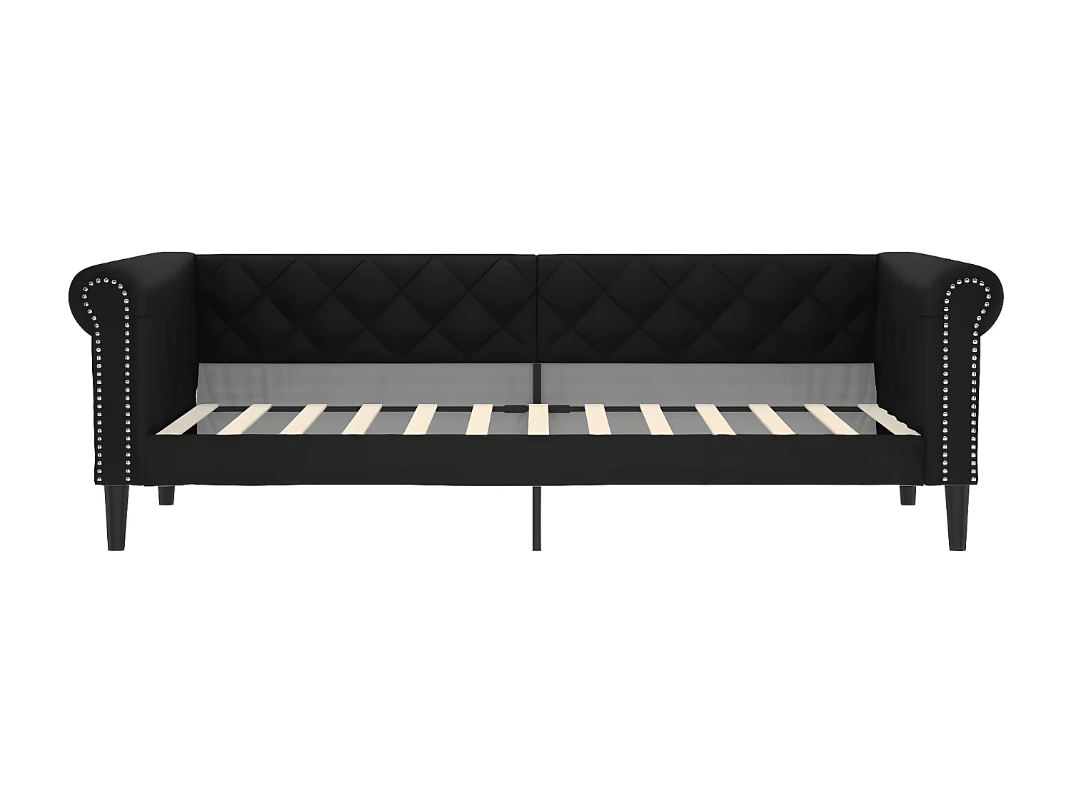 Slaapbank 80x200 cm kunstleer zwart NL43947